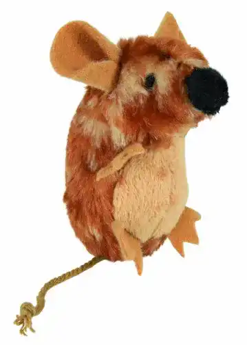 Spielmaus TRIXIE 4011905457857 Maus Plüsch mit Sound, 8 cm