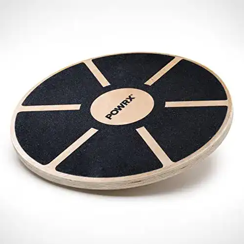 Balance-Board POWRX Balance Board Wackelbrett aus Holz für propriozeptives