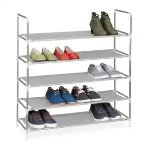 Schuhregal Relaxdays Stecksystem, 5 Ebenen, f. 20 Paar Schuhe