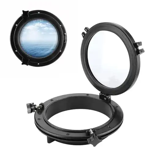 Bullauge GAESHOW 25.4CM Marine Runde schwarz Portlight Stalinit