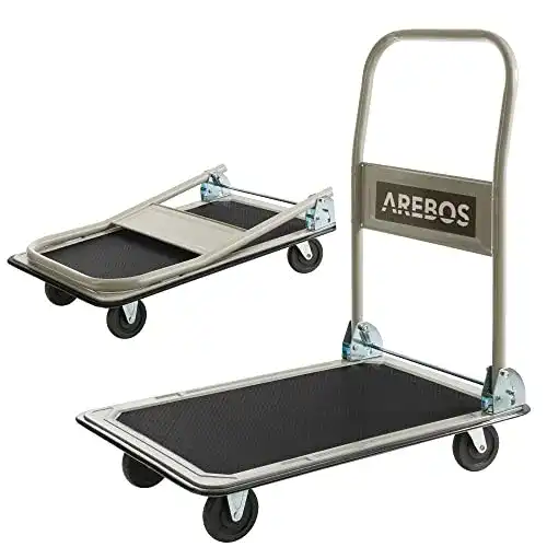 Die beste Plattformwagen Arebos | 150 kg oder 300 kg | klappbar 2026 Test Bestseller Plattformwagen Arebos | 150 kg oder 300 kg | klappbar