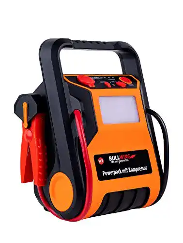 Starthilfe mit Kompressor Bullwing Starthilfe Powerbank
