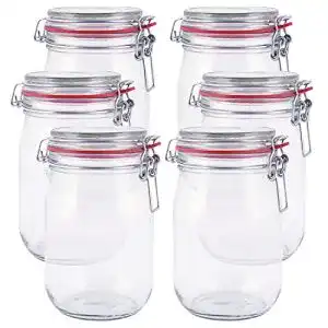 Fermentiergläser pajoma Drahtbügelglas 6er-Set 1000 ml