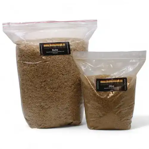 Buchenspäne www.Smokerholz24.de BBQ Plag Buche-Olive 800g