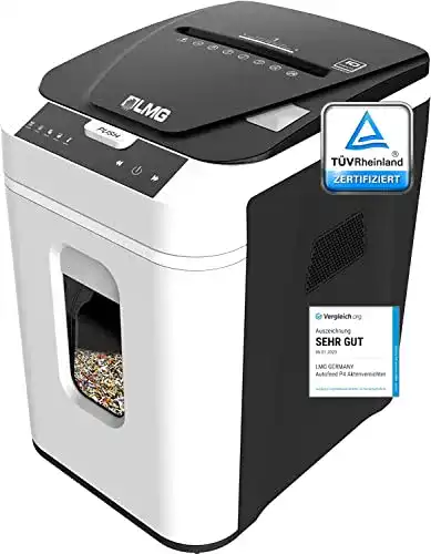 Die beste Aktenvernichter Sicherheitsstufe 4 LMG Germany Profi Autofeed P4 2026 Test Bestseller Aktenvernichter Sicherheitsstufe 4 LMG Germany Profi Autofeed P4