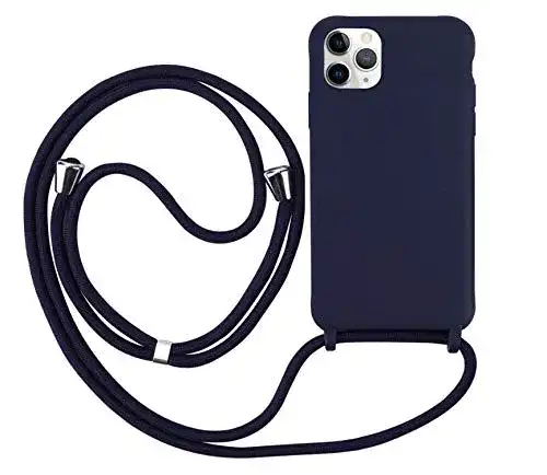 iPhone-12-Pro-Max-Hülle Ququcheng Hülle Silikon mit Kordel