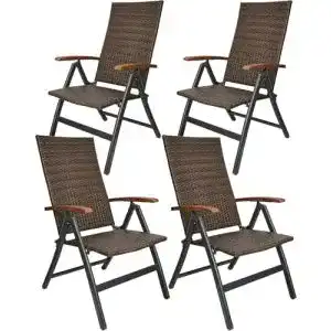 Gartenstühle Brubaker 4er Set Polyrattan Gartenstuhl Modena