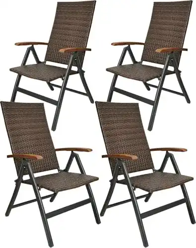 Gartenstühle Brubaker 4er Set Polyrattan Gartenstuhl Modena