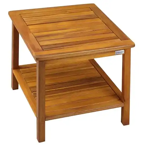 Beistelltisch Casaria Gartentisch Akazienholz Massiv 45x45x45cm
