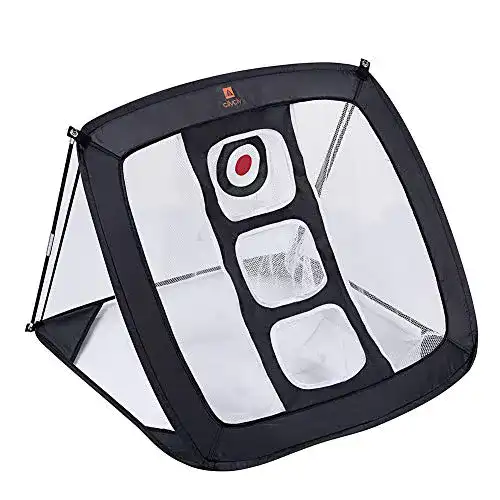Golf-Übungsnetz cilycily Golf Chipping Net Flash Pop Up Pitching Net mit 3 Zielen zur Verbesserung der Genauigkeit Schlagnetz | Golf Training Net für Indoor Outdoor Garten Übung Schwungspiel