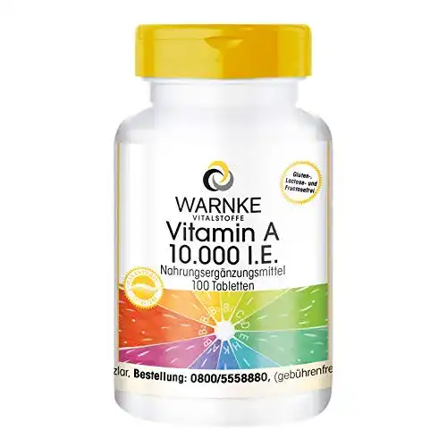 Die beste Vitamin A WARNKE VITALSTOFFE 10.000 I.E, 100 Tabletten 2026 Test Bestseller Vitamin A WARNKE VITALSTOFFE 10.000 I.E, 100 Tabletten