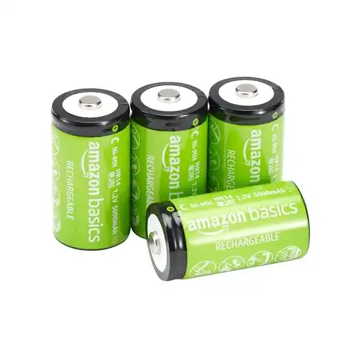 Baby C Akku Amazon Basics, Babyzellen (C), 1.2 V, 4er-Pack