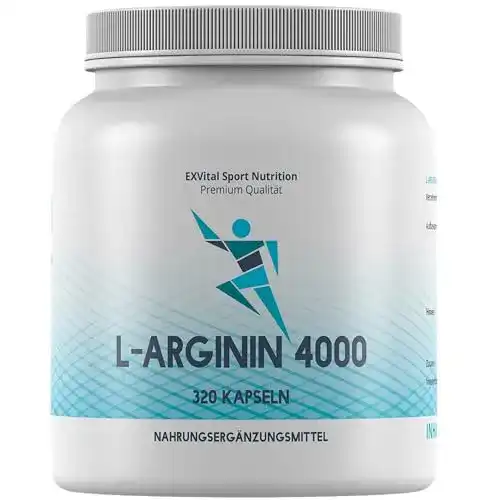 L-Arginin Exvital 4000 hochdosiert, 320 Kapseln, semi-essentiell