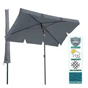 Sonnenschirm (grau) QUICK STAR Sonnenschirm 200x125cm