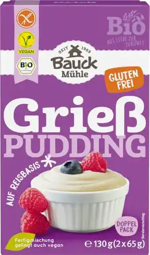 Grießbrei Bauckhof Grießpudding glutenfrei Bio (2 x 130 gr)