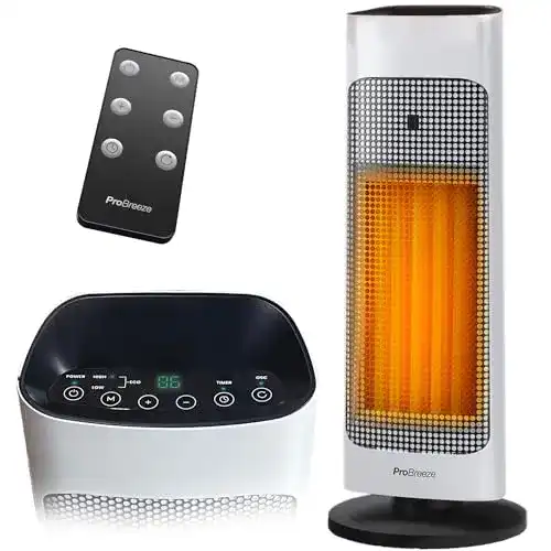 Heizlüfter 2000 Watt Pro Breeze Keramik Heizlüfter, Fernbedienung