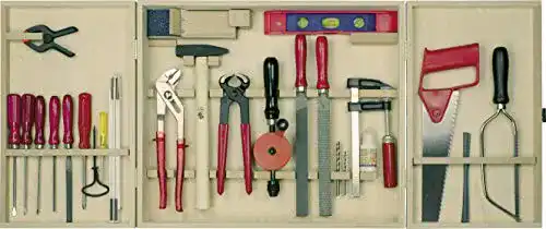 Laubsäge-Set Pebaro Profi-Werkzeugschrank mit 30 Teilen