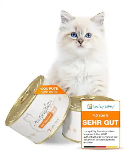 Lucky-Kitty-Katzenfutter Lucky-Kitty Pute 4 x 200 Gramm