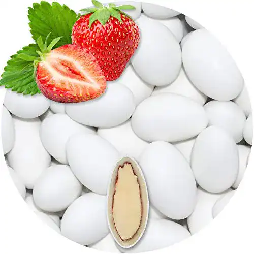Hochzeitsmandeln EinsSein 0,5kg Schokomandeln Erdbeere weiss matt