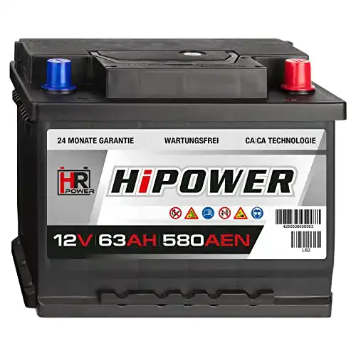 Autobatterie 63Ah HR HiPower Starterbatterie