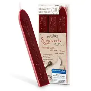 Siegelwachs gravurART, flexibles mit Docht, 3 Stangen
