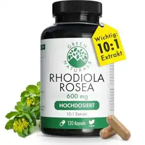 Rosenwurz GREEN NATURALS Rhodiola Rosea, 120 Kapseln