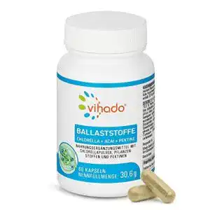 Apfelpektin-Kapseln Vihado Ballaststoffe, mit Bambusfasern, 60 St.