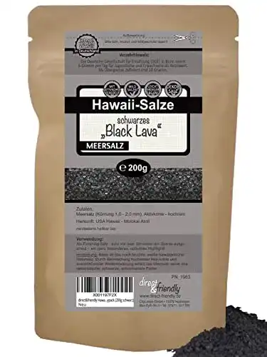 Schwarzes Hawaii-Salz direct&friendly Hawaiisalz schwarz, 250g