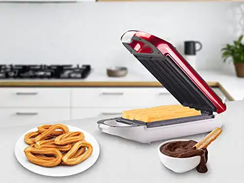 Churros-Maker BEPER BT.600Y Churros Maschine, Rot/Weiß
