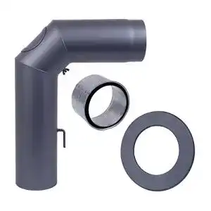 Ofenrohr AA-Kaminwelt Rauchrohrset 150 mm Gussgrau Rohrset