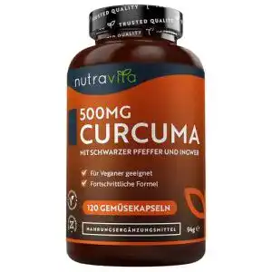 Kurkuma-Kapseln Nutravita Curcuma Extrakt Kapseln, 120 Kapseln