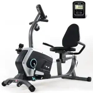 Ergometer ISE Heimtrainer mit Magnetbremssystem, Transporträdern