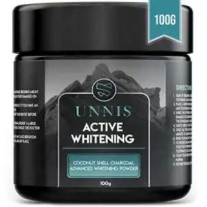 Zahnaufhellung UNNIS 100% Natürliche Aktivkohle, 100 gr Kokos
