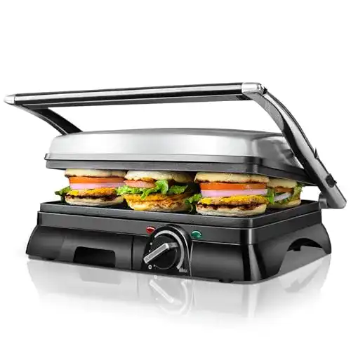 Kontaktgrill Aigostar Samson 30KLU- XXL Panini Grill, 2000 Watt
