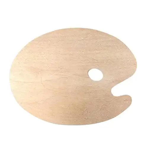 Farbpalette rosenice Mischpalette Holz Ovale Griffloch Palette