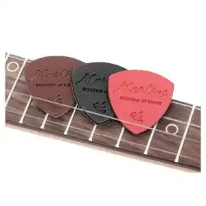 Plektrum Merlins Leder Set, 3 Picks in verschiedene Stärken