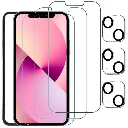 iPhone-13-Panzerglas VAKS 3 Stücke Schutzfolie, bläschenfrei