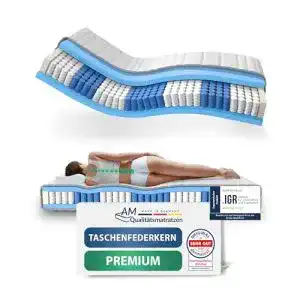 Matratze (H4) AM Qualitätsmatratzen 7-Zonen Taschenfederkern