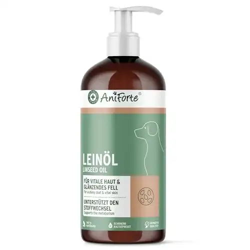 Leinöl für Hunde AniForte & Pferde 1 Liter – Öl Kaltgepresst