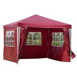 Pavillon Kronenburg wasserdicht PE Gartenzelt mit 4 Seitenteilen