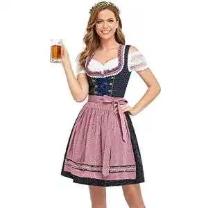 Dirndl Damen BENNIES midi Trachtenkleid Damen Trachtenrock