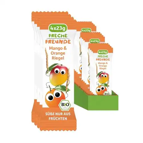 Fruchtriegel FRECHE FREUNDE Bio “Mango & Orange”, 6 x (4 x 23g)
