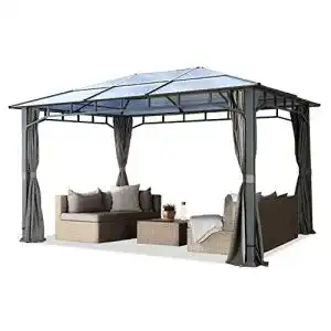 Pavillon TOOLPORT Garten 3×4 m wasserdicht ALU Deluxe