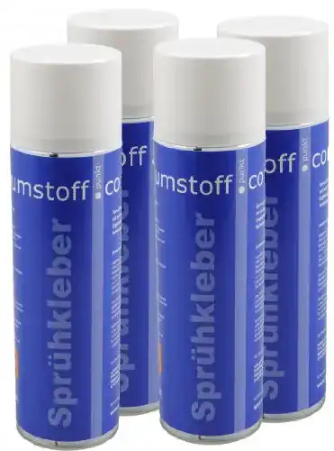 Sprühkleber wohnen.com 4 Dosen a 500ml Dose, kräftiger Kleber