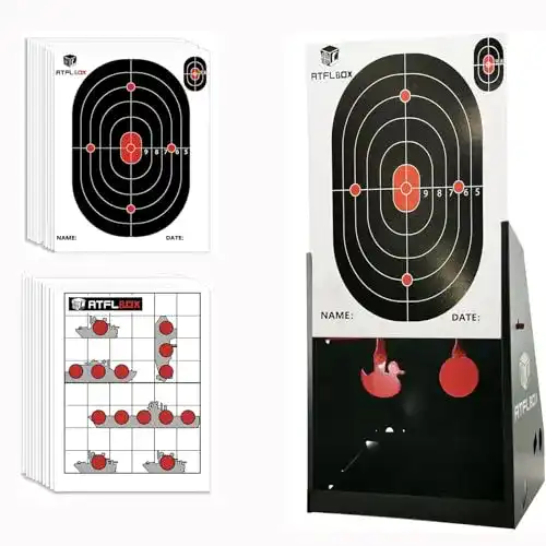 Kugelfang ATFLBOX 7 x 9 Zoll BB Gun Target Trap, 10 Papierziele