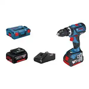 Bosch-Professional-Akku-Schlagbohrschrauber Bosch Professional 18V System Akku Schlagbohrschrauber GSB 18V-60 C (max. Drehmoment (weich/hart): 31/60 Nm, inkl. 2×4.0 Ah Akku, Ladegerät GAL 18 V-40, L-BOXX)