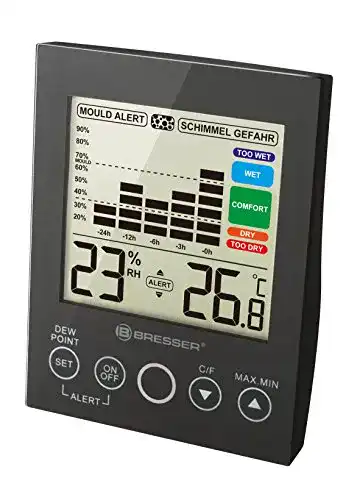 Die beste Hygrometer Bresser MA digitales mit Schimmelalarm, Farbdisplay 2026 Test Bestseller Hygrometer Bresser MA digitales mit Schimmelalarm, Farbdisplay