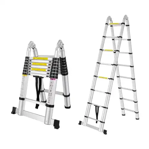 Teleskopleiter 5m UISEBRT 5M Teleskopleiter Klappbar