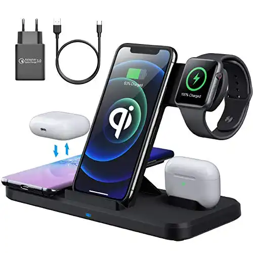 Handy-Ladestation AMZLIFE Wireless Charger, 15W, fast kabellos