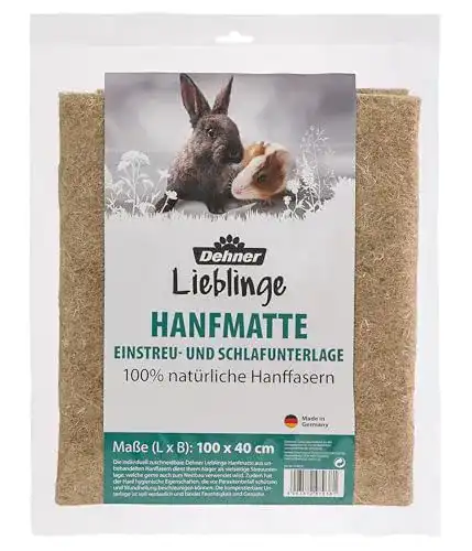 Hanfmatte Dehner Nagerzubehör, ca. 100 x 40 cm, Hanf, natur
